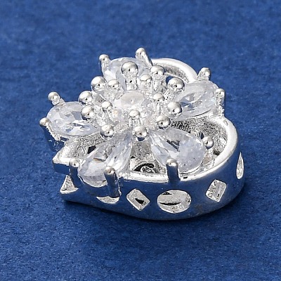 Rack Plating Brass Micro Pave Cubic Zirconia Beads KK-Z082-12S-1