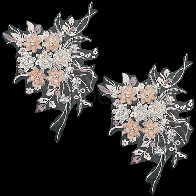 Polyester Acrylic Rhinestones Applique embroidery ABS Sequins FIND-WH20019-165B-07-1