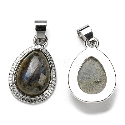 Natural Labradorite Pendants G-M405-05P-1