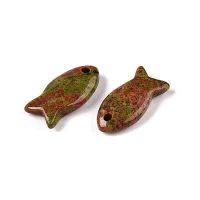 Natural Unakite Pendants G-N342-106I-1