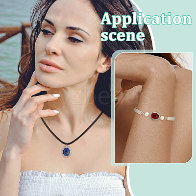 6Pcs 6 Styles Brass Pave Natural Amethyst & Rose Quartz & White Agate & Green Aventurine & Carnelian & Lapis Lazuli Multi-Strand Links KK-BC0015-16-1