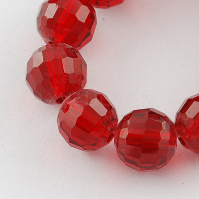 Transparent Glass Bead Strands GLAA-R095-8mm-22-1