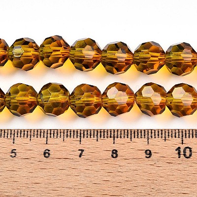 Baking Paint Transparent Glass Beads Strands LS-DGLA-A035-T10mm-A05-1