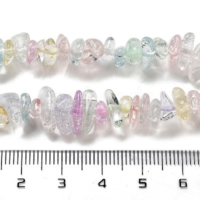 Transparent Crackle Glass Beads Strands GLAA-U004-01B-1