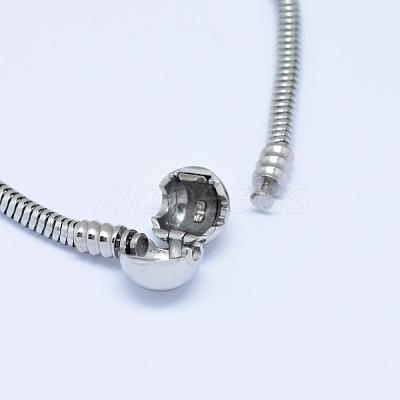 Tarnish Resistant 304 Stainless Steel European Style Bracelets for Jewelry Making PPJ-F002-01B-1