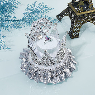 Plastic Rhinestone Ring Boxes CON-WH0086-142-1