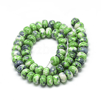 Synthetic Ocean White Jade Beads Strands LS-G-S257-5x10mm-11-1