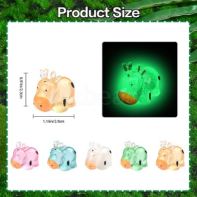 30Pcs 5 Colors Luminous Resin Home Display Decorations RESI-SZ0003-23-1