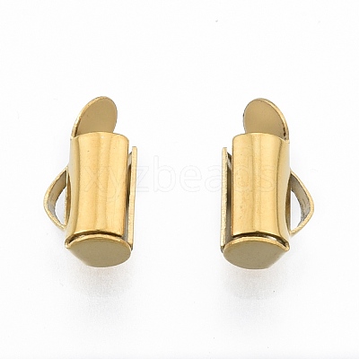 304 Stainless Steel Slide On End Clasp Tubes STAS-S115-01B-G-1