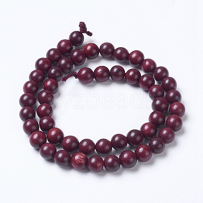 Natural Wood Beads Strands WOOD-J001-05-6mm-1