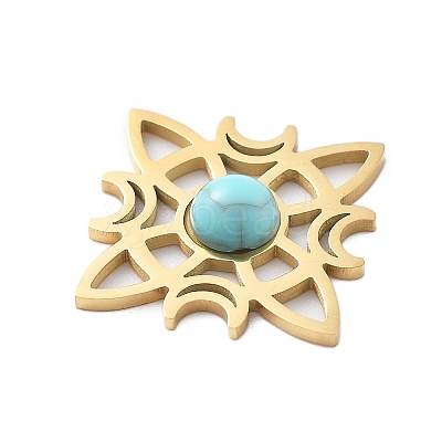Synthetic Turquoise Pendants STAS-I327-14G-05-1