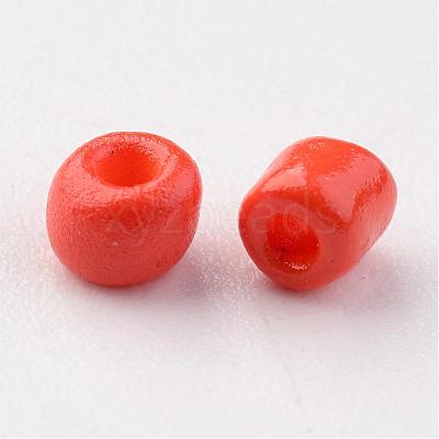 8/0 3mm Baking Paint Glass Seed Beads Loose Spacer Beads X-SEED-S002-K4-1