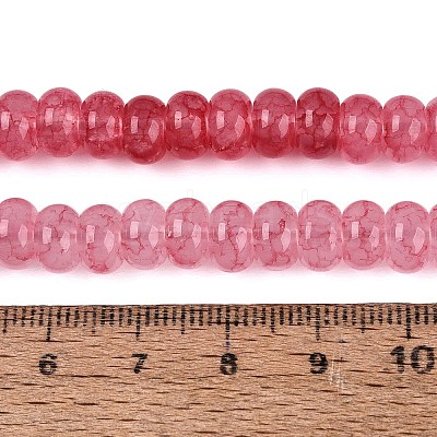 Imitation Jade Crackle Glass Beads Strands GLAA-Q108-05A-A07-1