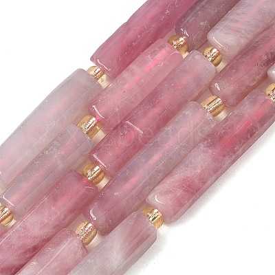 Natural Purple Madagascar Rose Quartz Beads Strands G-D353-A19-1