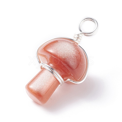 Cat Eye Pendants PALLOY-JF01278-02-1