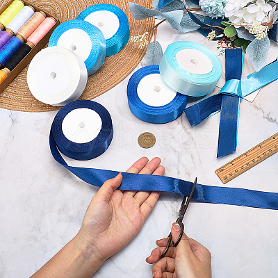 6 Rolls 6 Colors Polyester Ribbon OCOR-CP0001-27B-1
