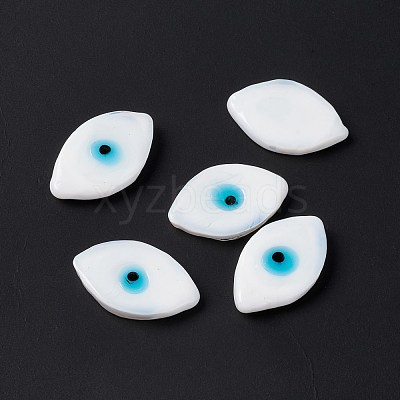 Handmade Evil Eye Lampwork Cabochons LAMP-F025-06B-1