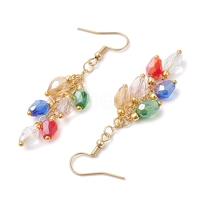 Glass Beaded Dangle Earrings EJEW-JE05976-1