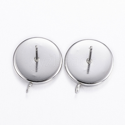 Non-Tarnish 304 Stainless Steel Stud Earring Settings LS-STAS-H380-B-13P-1