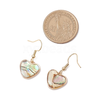 Natural Paua Shell Dangle Earrings EJEW-JE06274-04-1
