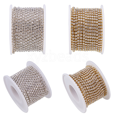 Brass Rhinestone Strass Chains CHC-BC0001-05-1