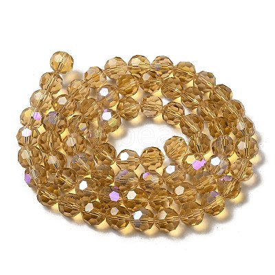 Electroplate Transparent Glass Beads Strands EGLA-A035-T10mm-L17-1