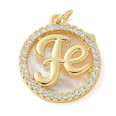 Brass Micro Pave Cubic Zirconia Pendants KK-K298-29A-G-1