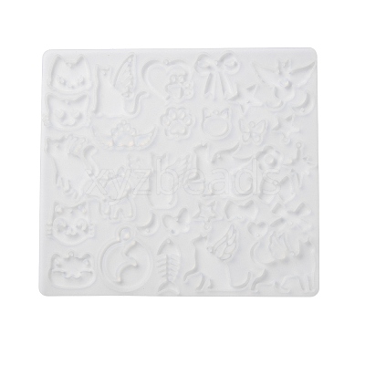 Cat Shape Theme DIY Pendant Silicone Molds DIY-F161-01B-1