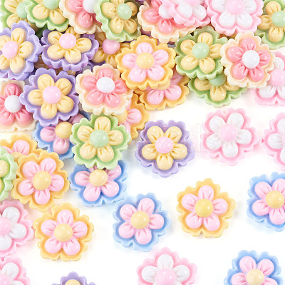 50Pcs Opaque Cartoon Resin Decoden Cabochons RESI-TA0005-64-1