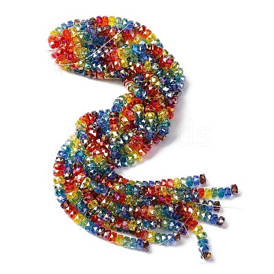 Electroplate & Gradient Color Glass Beads Strands X-LAMP-M023-01-1