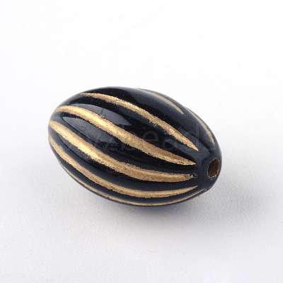 Oval Plating Acrylic Beads LS-X-PACR-Q102-128B-1