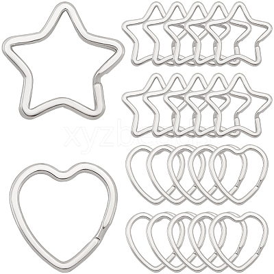 30Pcs 2 Styles Zinc Alloy Split Rings FIND-SP0004-19-1