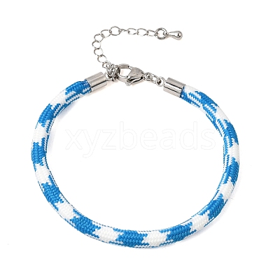 Braided Round Polyester Cord Bracelet Makings FB-CBAEDA0-01P-32-1