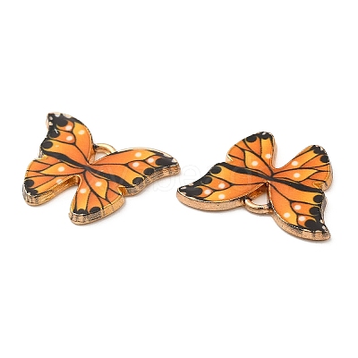 Light Gold Tone Alloy Enamel Pendants ENAM-M059-05KCG-01-1