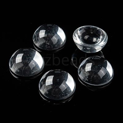 Transparent Half Round Glass Cabochons LS-X-GGLA-R027-30mm-1