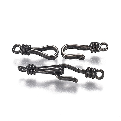 Brass Hook and Eye Clasps KK-F120-016B-1