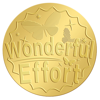 Self Adhesive Gold Foil Embossed Stickers DIY-WH0211-312-1