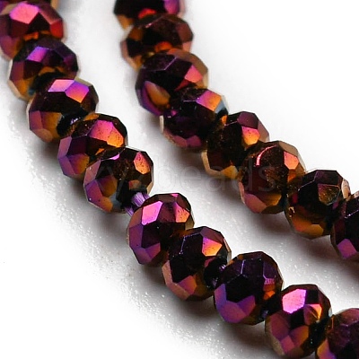 Electroplate Glass Beads Strands EGLA-F149-FP-11-1
