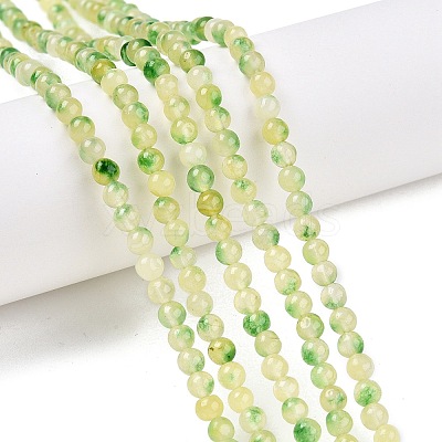 Dyed Natural White Jade Beads Strands G-T140-4mm-A05-1
