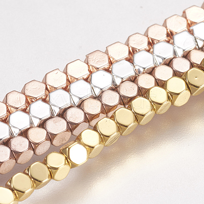 Electroplate Non-magnetic Synthetic Hematite Beads Strands G-K239-14-1