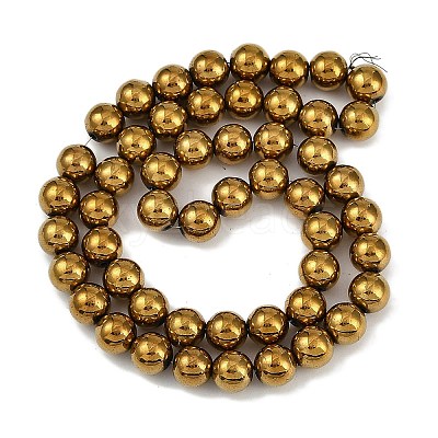 Electroplated Synthetic Magnetic Hematite Beads Strands G-G174-L01-05-1