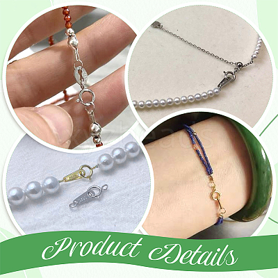 4Pcs 2 Colors 925 Sterling Silver Spring Ring Clasps STER-PH0001-98-1