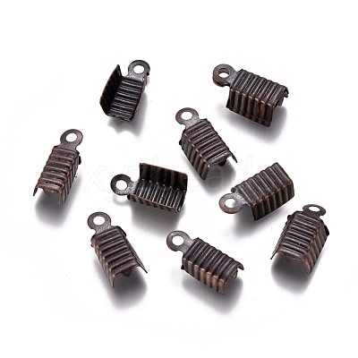 Brass Folding Crimp Ends X-KK-P031-07R-NF-1
