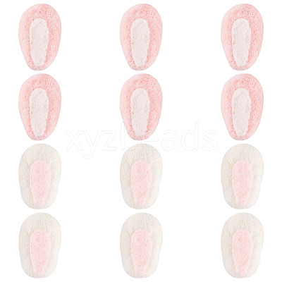 12Pcs 2 Colors Felt Rabbit Ear Ornament Accessories FIND-FG0002-31-1