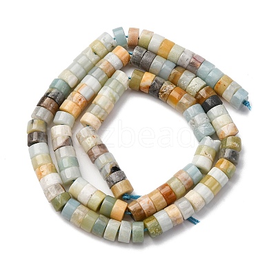 Natural Flower Amazonite Beads Strands G-Z006-C49-1