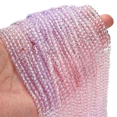 Transparent Painted Glass Beads Strands LS-DGLA-A034-T3mm-A05-1