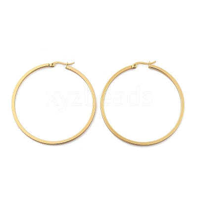 201 Stainless Steel Hoop Earrings LS-EJEW-P304-14A-G-1
