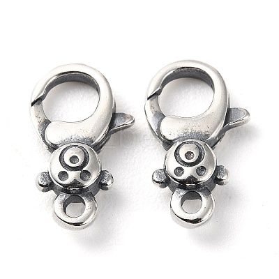 925 Thailand Sterling Silver Lobster Claw Clasp Rhinestone Settings STER-D003-05A-AS-1