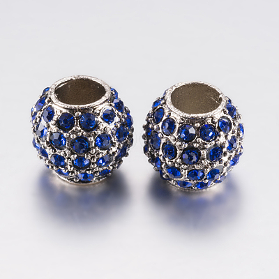 Alloy Rhinestone European Beads PALLOY-F200-03E-1