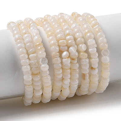 Natural Freshwater Shell Beads Strands SHEL-P017-01B-02-1